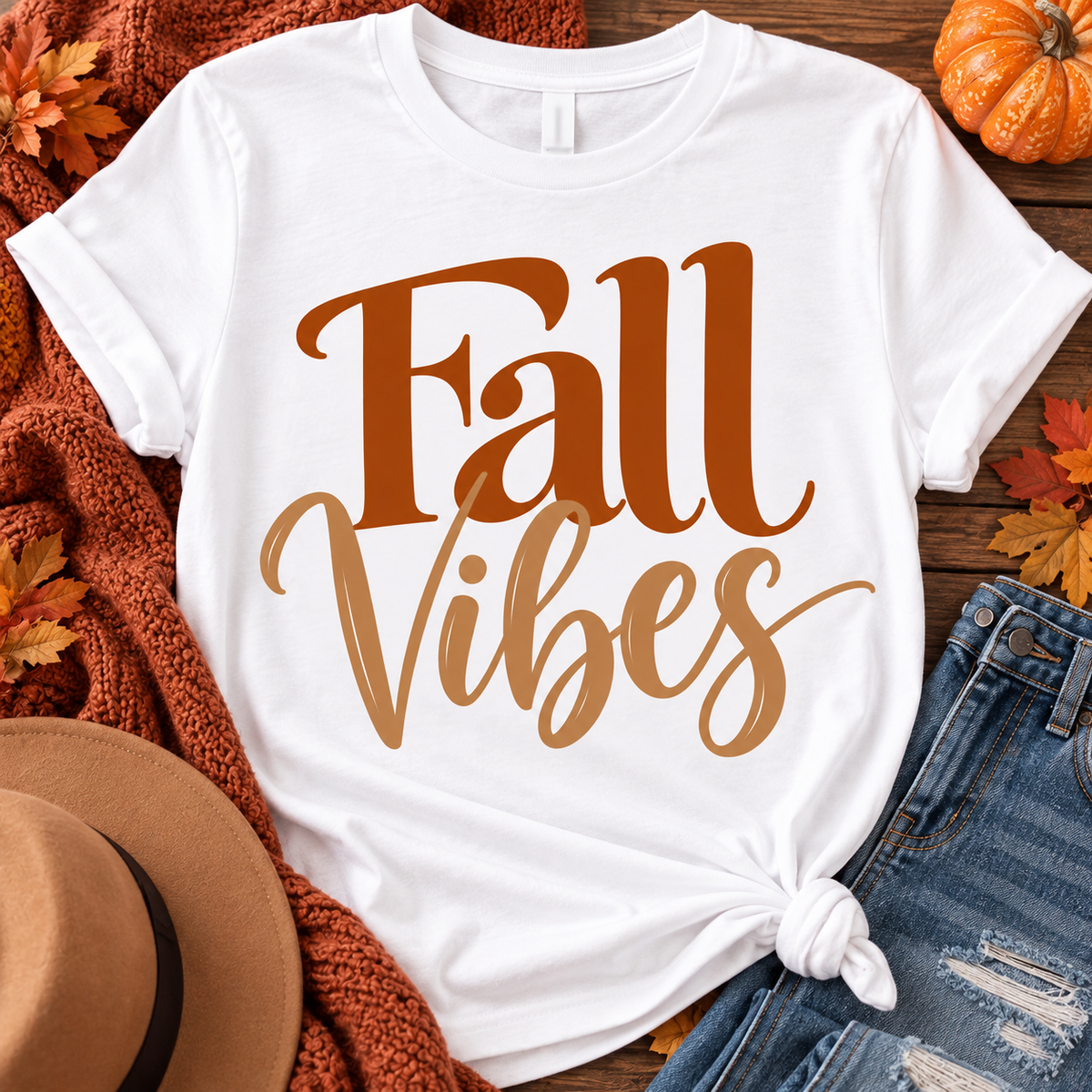 Fall Vibes Graphic T-Shirt | Cozy Autumn Tee