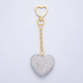 Bedazzled Heart Bag Charm