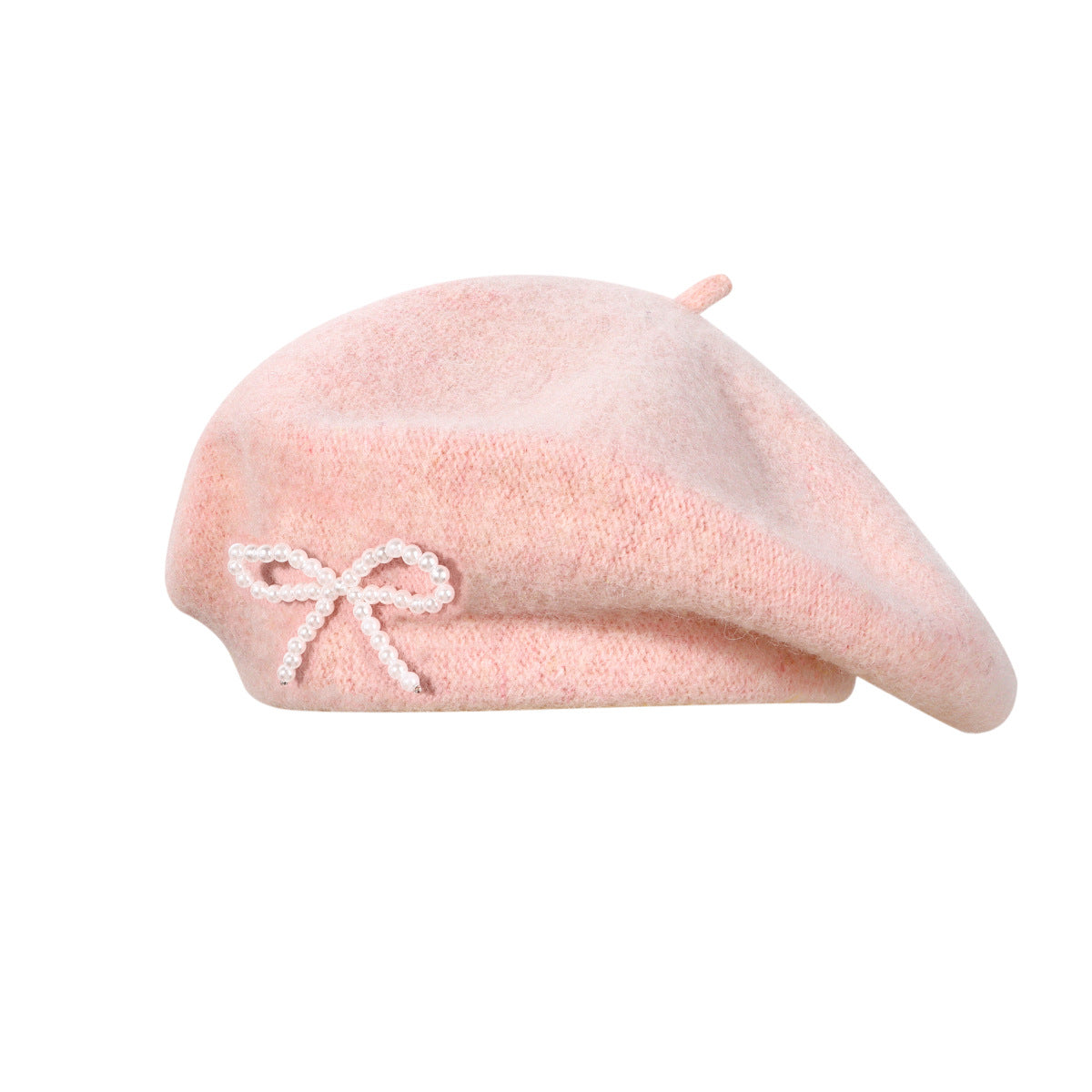 Pearl Bow Wool Beret
