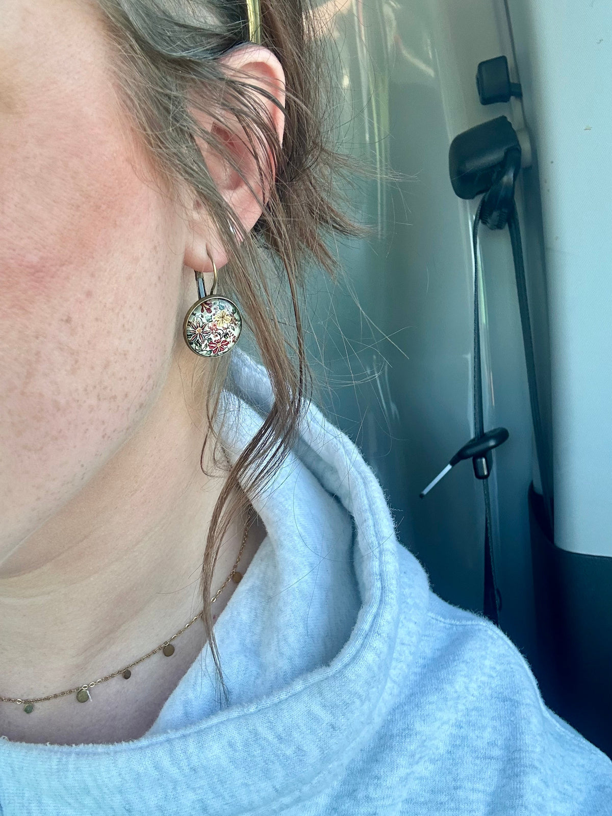 Vintage Fall Flower Earrings