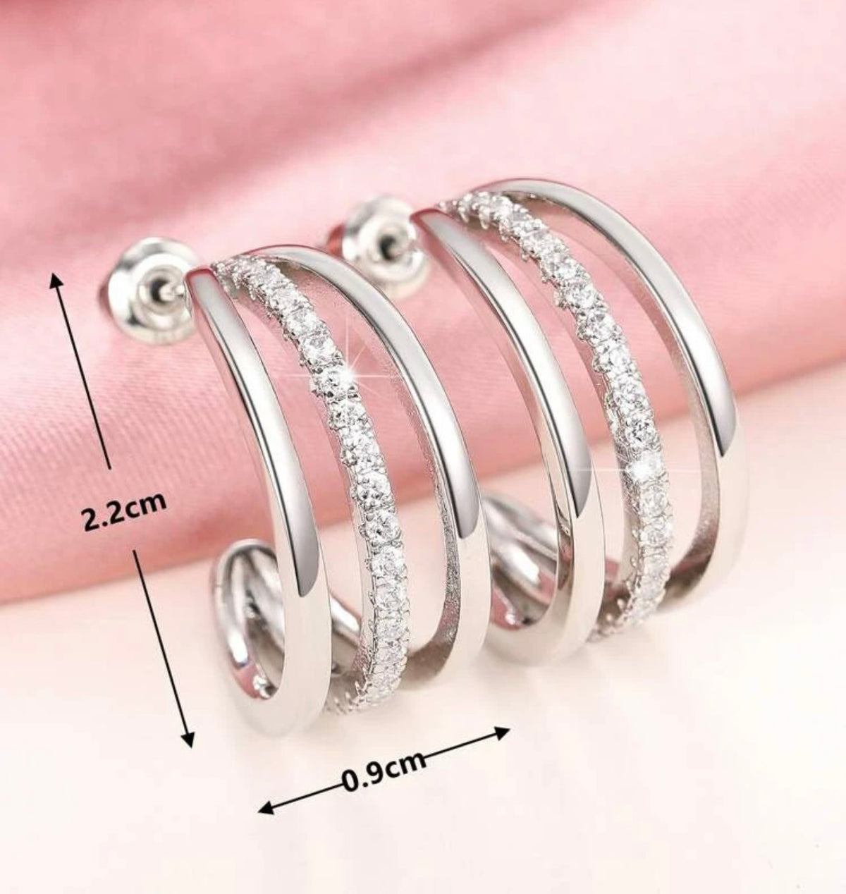 Crystal Hoop Hug Earrings