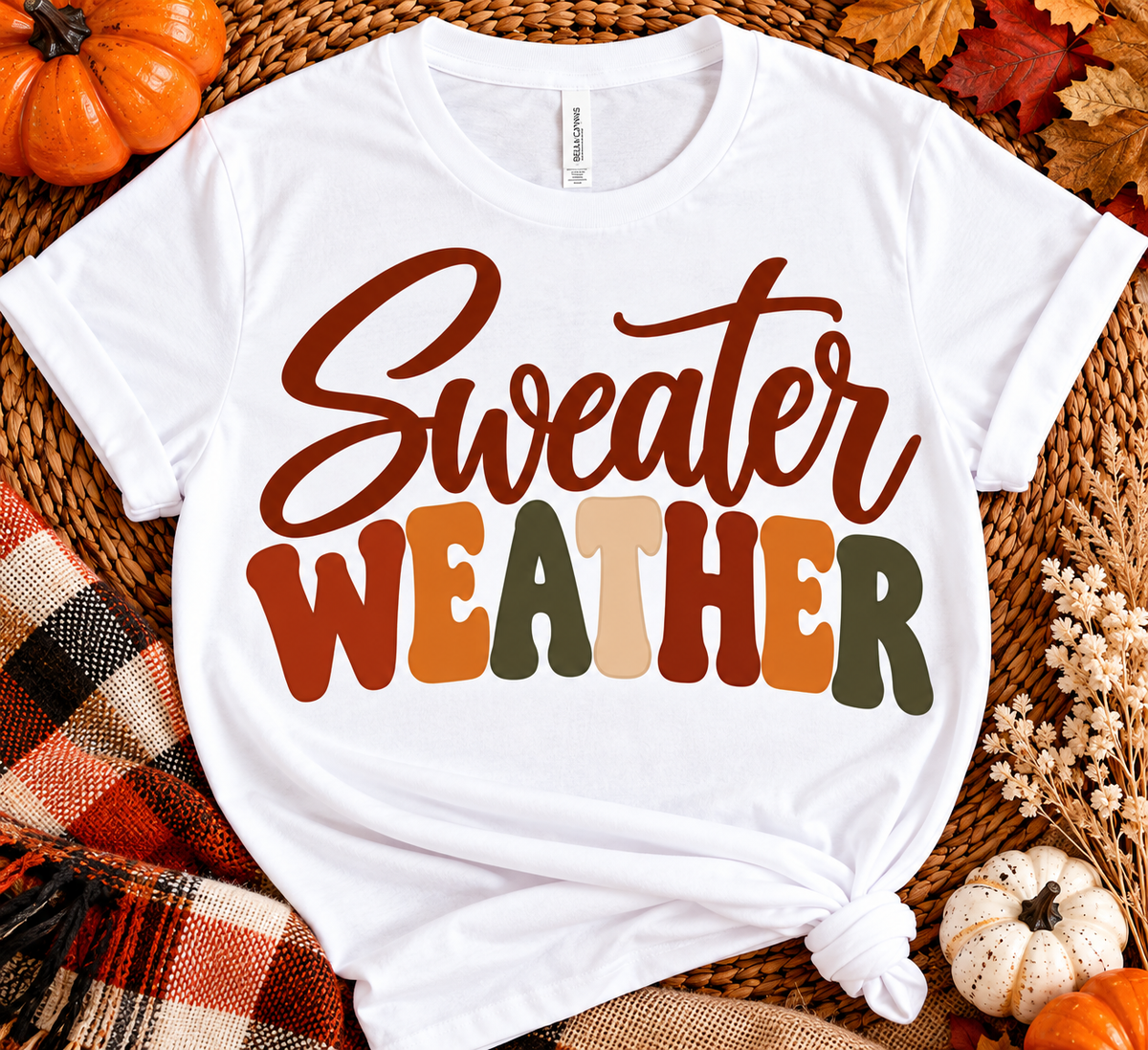 Sweater Weather | Retro Fall Graphic T-Shirt