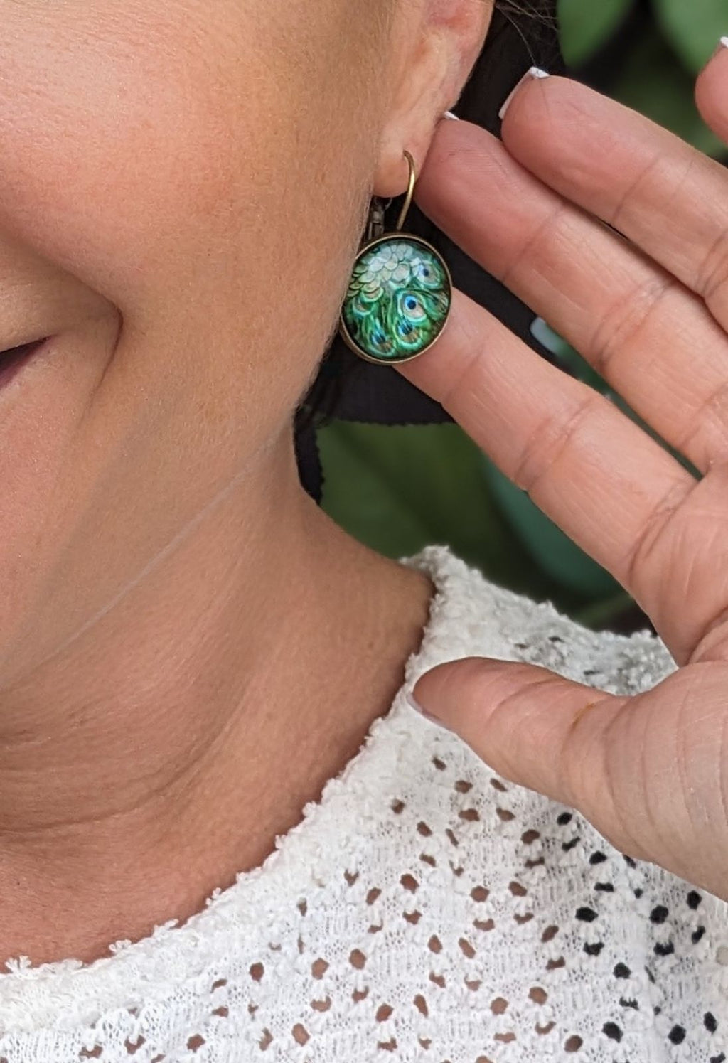 Vintage Peacock Earrings