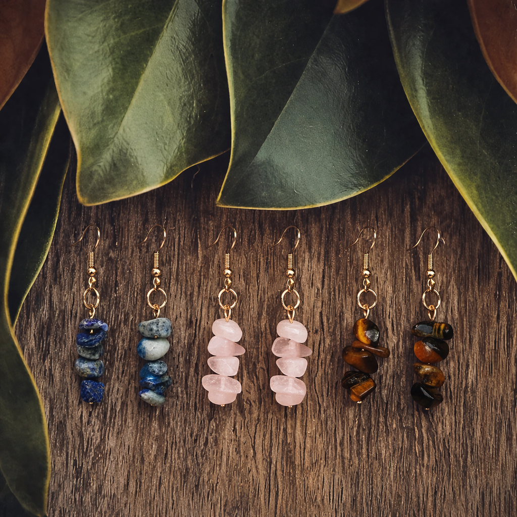 Stone Earring Set - Set of 3