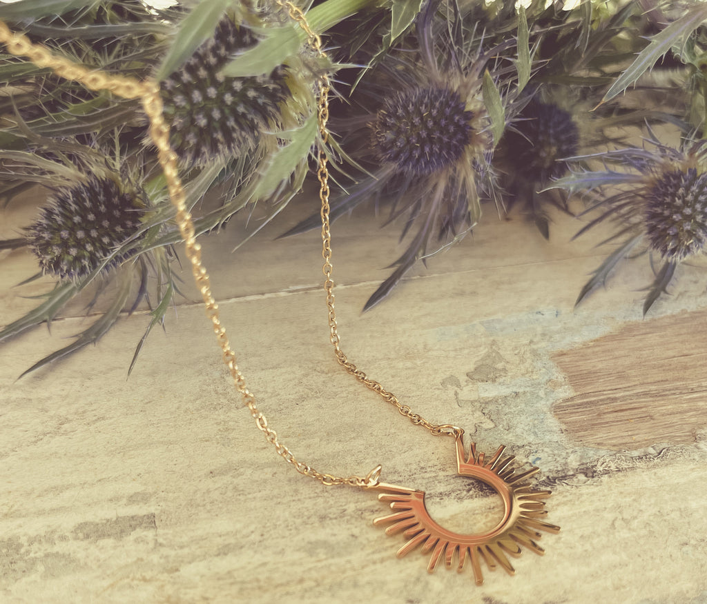 Gold Sun Necklace