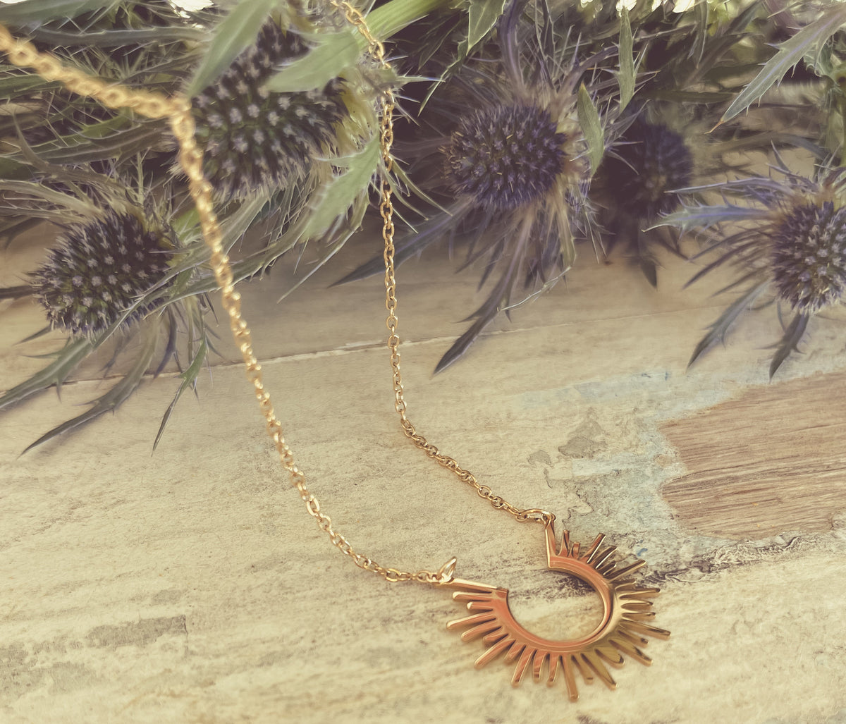Gold Sun Necklace