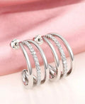 Crystal Hoop Hug Earrings