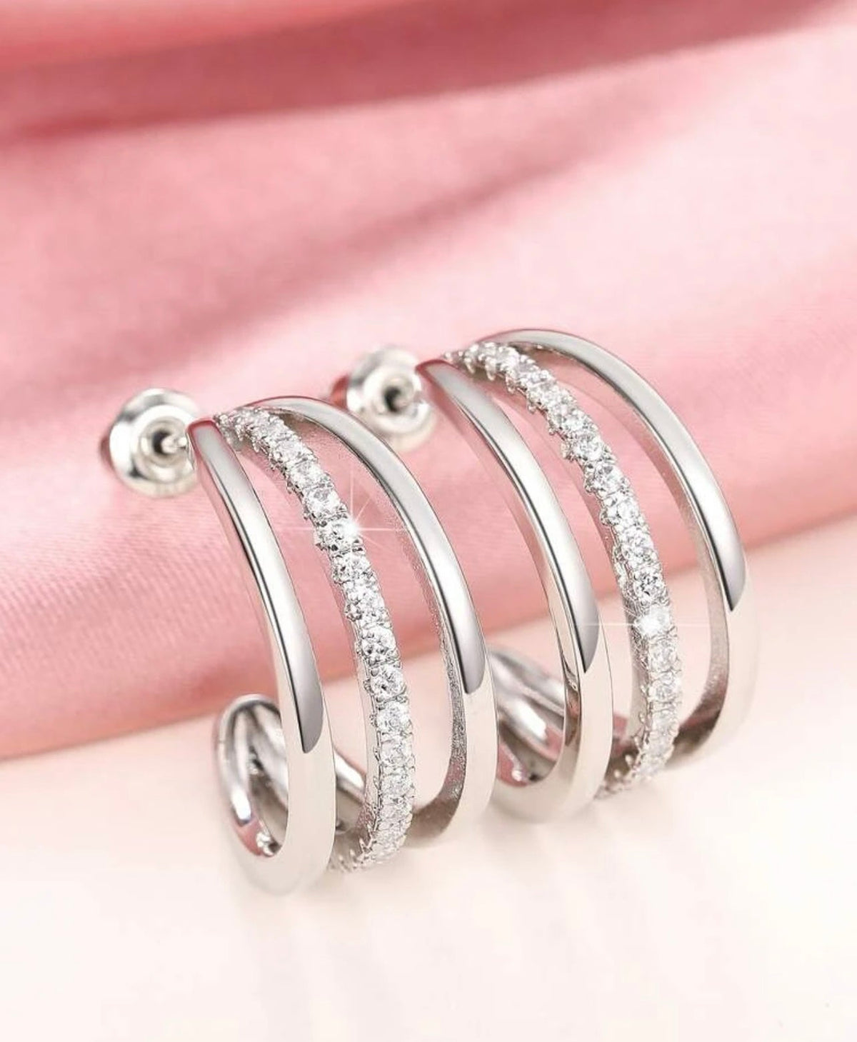 Crystal Hoop Hug Earrings
