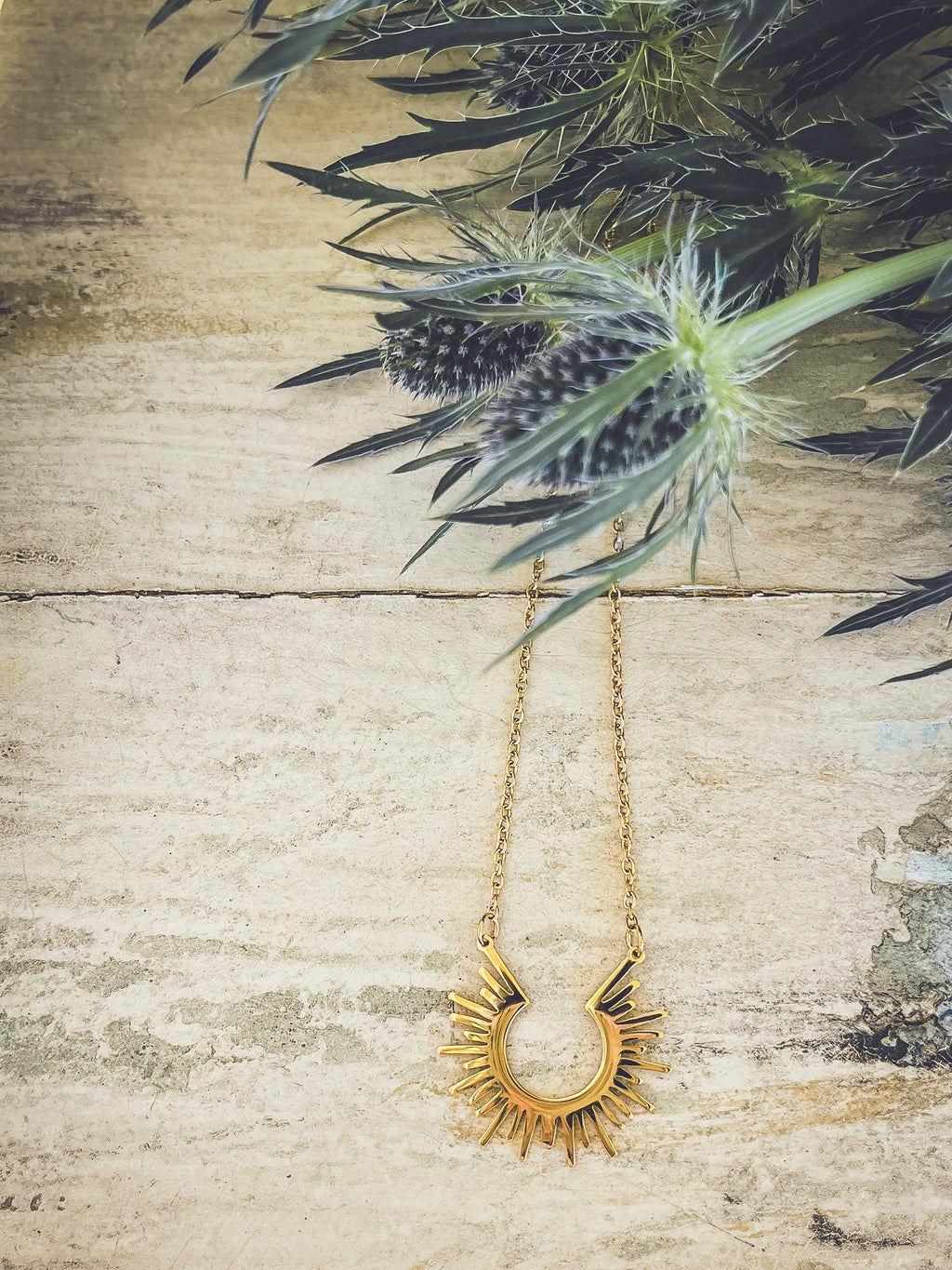 Gold Sun Necklace