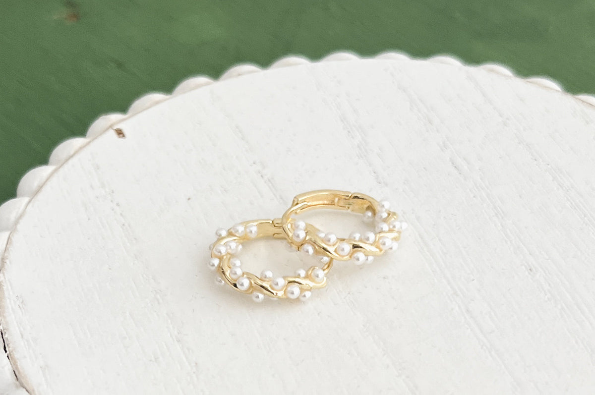Pearl Hoop Earrings