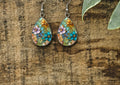 Floral Colorful Drop Earrings