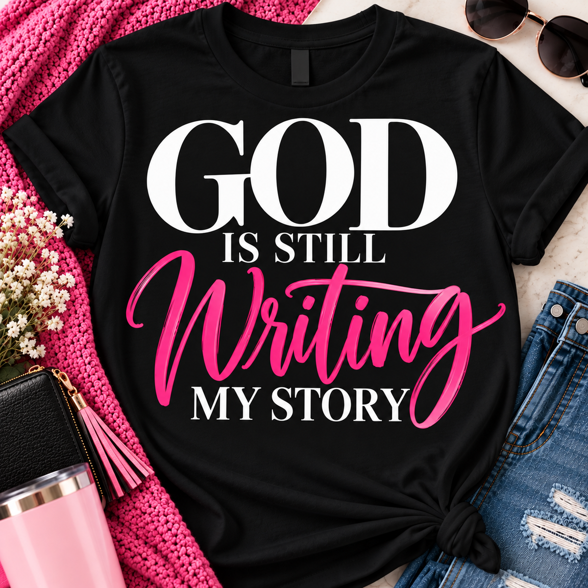 God Is Still Writing My Story | Faith-Based Graphic T-Shirt